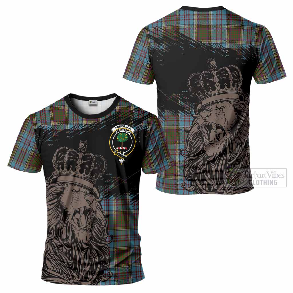 Anderson Tartan Crest T-Shirt Crowned Lion Heritage Style