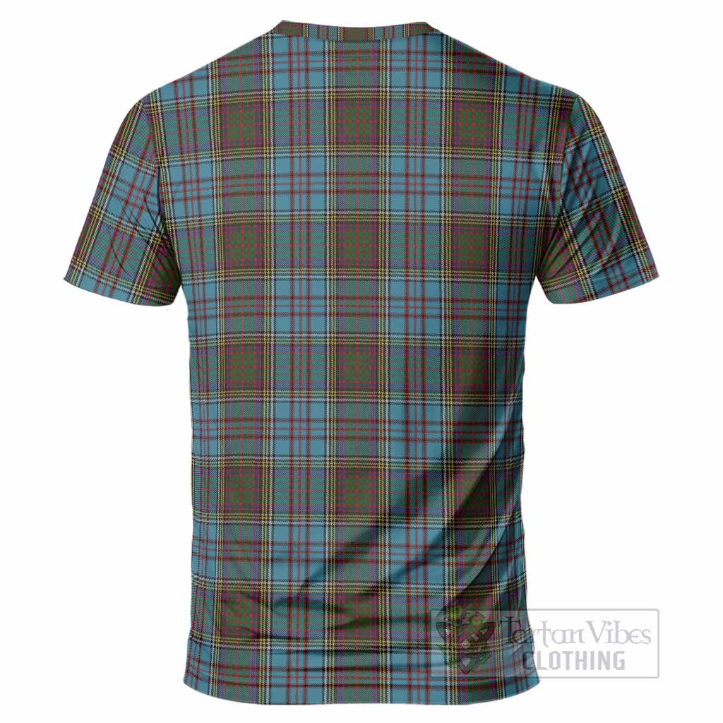 Anderson Tartan Crest T-Shirt Ferocious Lion Style