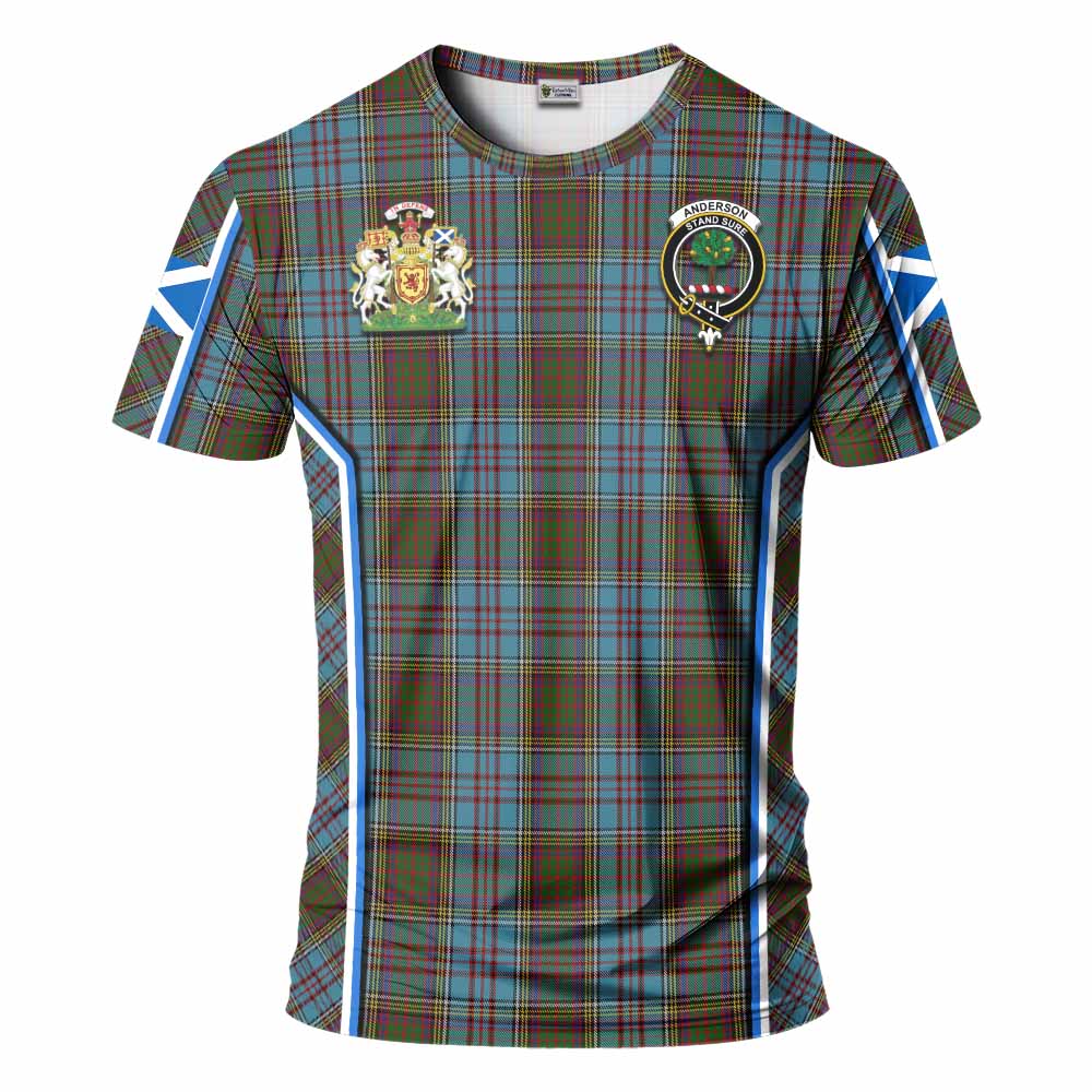 Anderson Tartan Crest T-shirt Scotland Coat of Arm Flag Style - Tartan Vibes Clothing