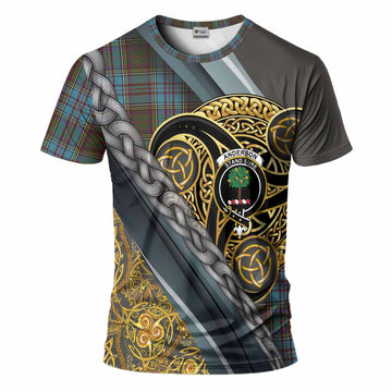 Anderson Tartan Crest T-Shirt Scottish Triskele Celtic