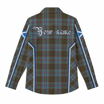 Anderson Tartan Crest Women Casual Shirt Scotland Coat of Arm Flag Style