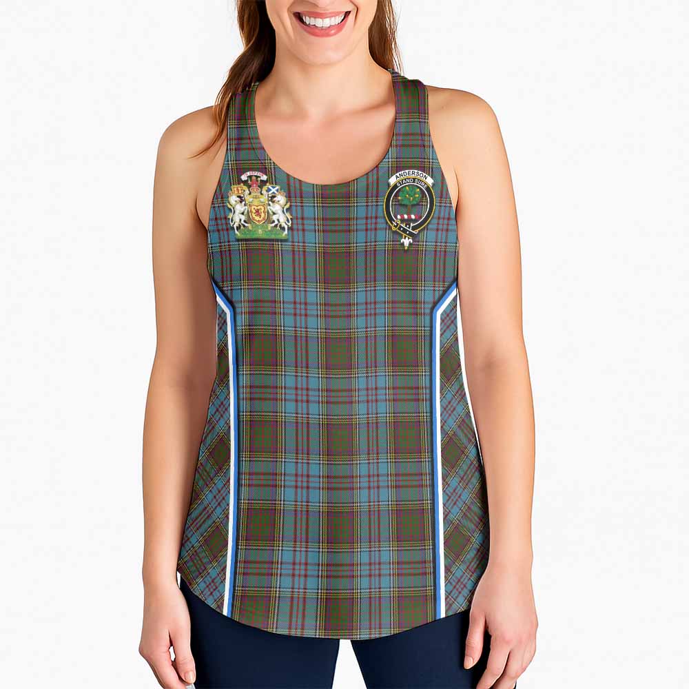 Anderson Tartan Crest Women Racerback Tanks Scotland Coat of Arm Flag Style - Tartan Vibes Clothing