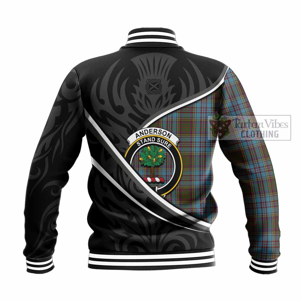 Anderson Tartan Family Crest Baseball Jacket Celtic Scottish Thistle Floral - Tartan Vibes Clothing