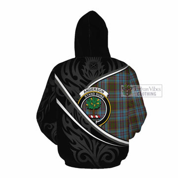 Anderson Tartan Family Crest Cotton Hoodie Celtic Scottish Thistle Floral - Tartan Vibes Clothing
