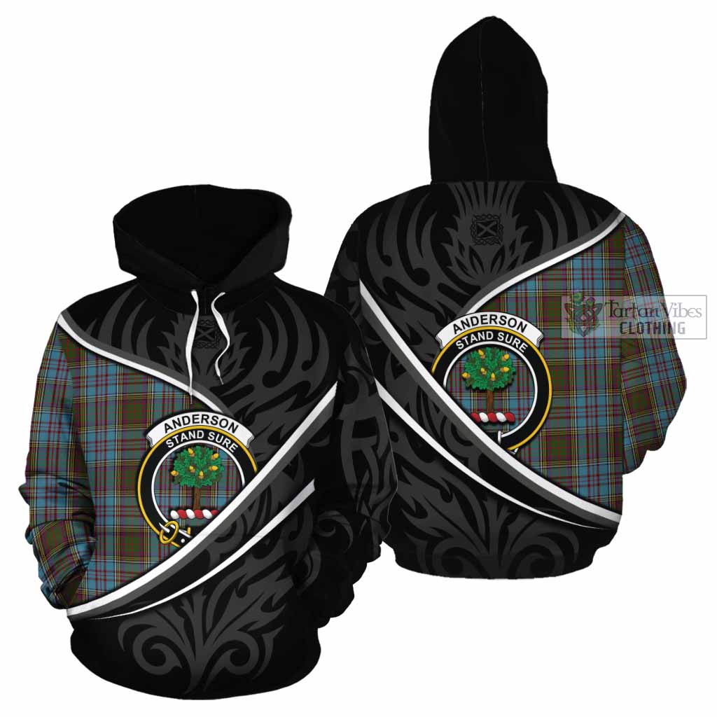 Anderson Tartan Family Crest Cotton Hoodie Celtic Scottish Thistle Floral - Tartan Vibes Clothing