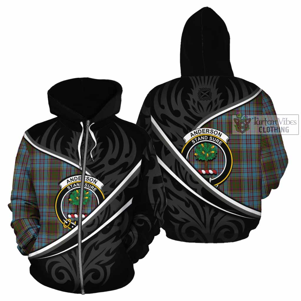 Anderson Tartan Family Crest Cotton Hoodie Celtic Scottish Thistle Floral - Tartan Vibes Clothing