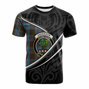 Anderson Tartan Family Crest Cotton T-shirt Celtic Scottish Thistle Floral - Tartan Vibes Clothing