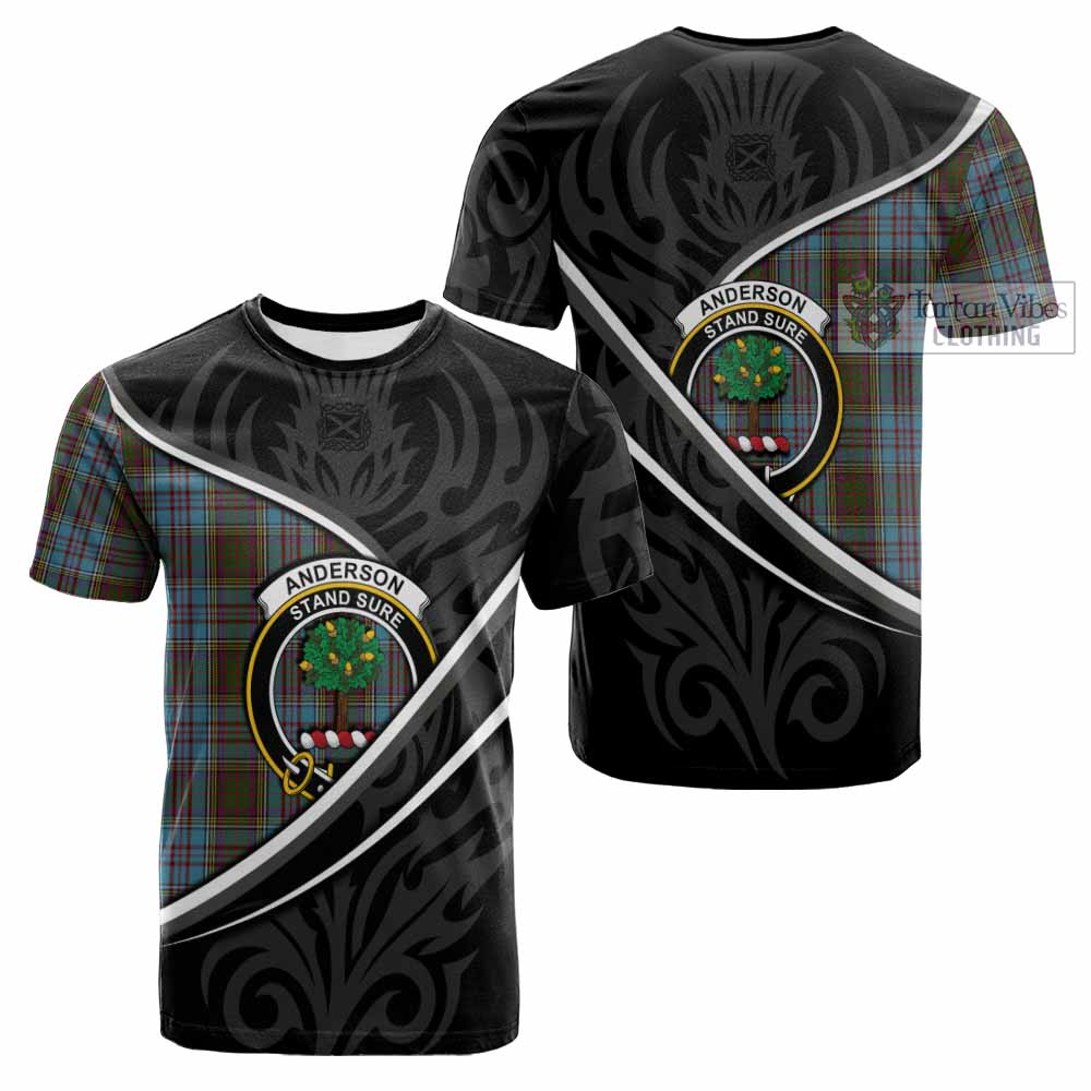 Anderson Tartan Family Crest Cotton T-shirt Celtic Scottish Thistle Floral - Tartan Vibes Clothing