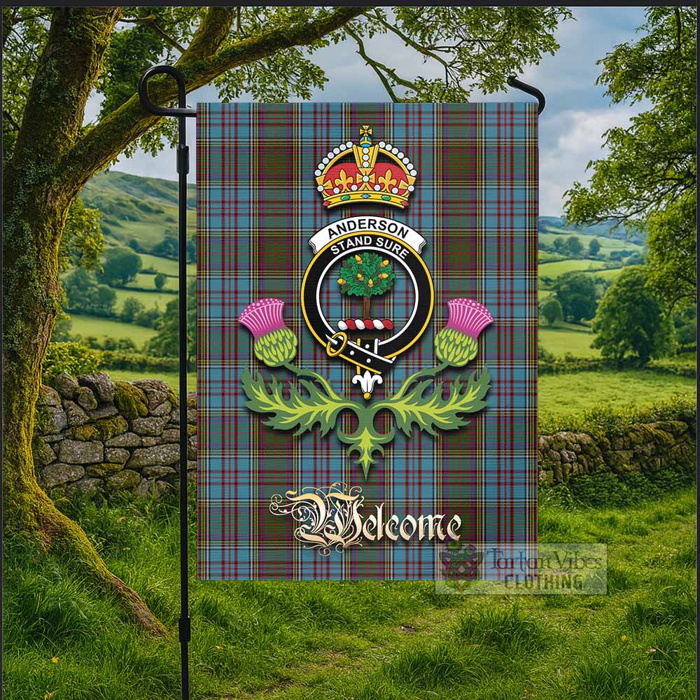 Anderson Tartan Family Crest Garden Flag Royal Thistle Welcome Style - Tartan Vibes Clothing