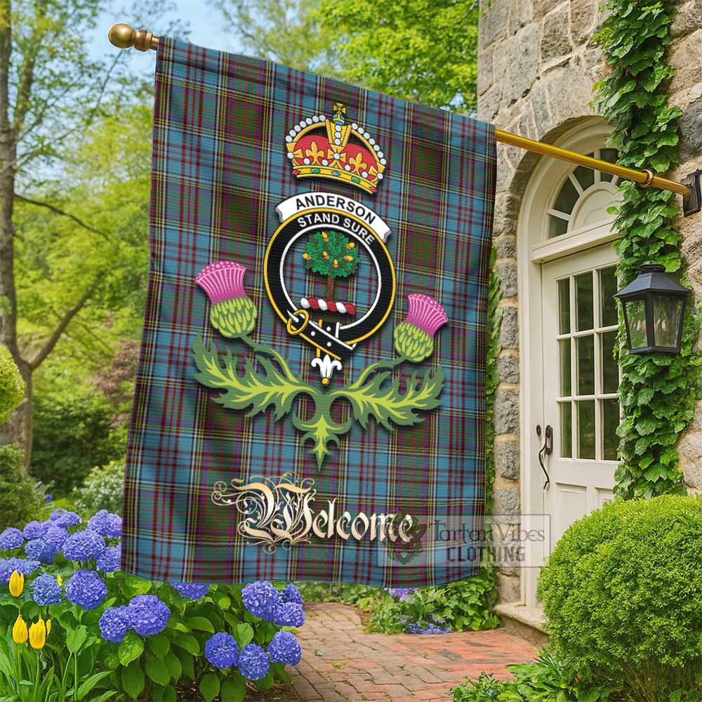 Anderson Tartan Family Crest Garden Flag Royal Thistle Welcome Style - Tartan Vibes Clothing