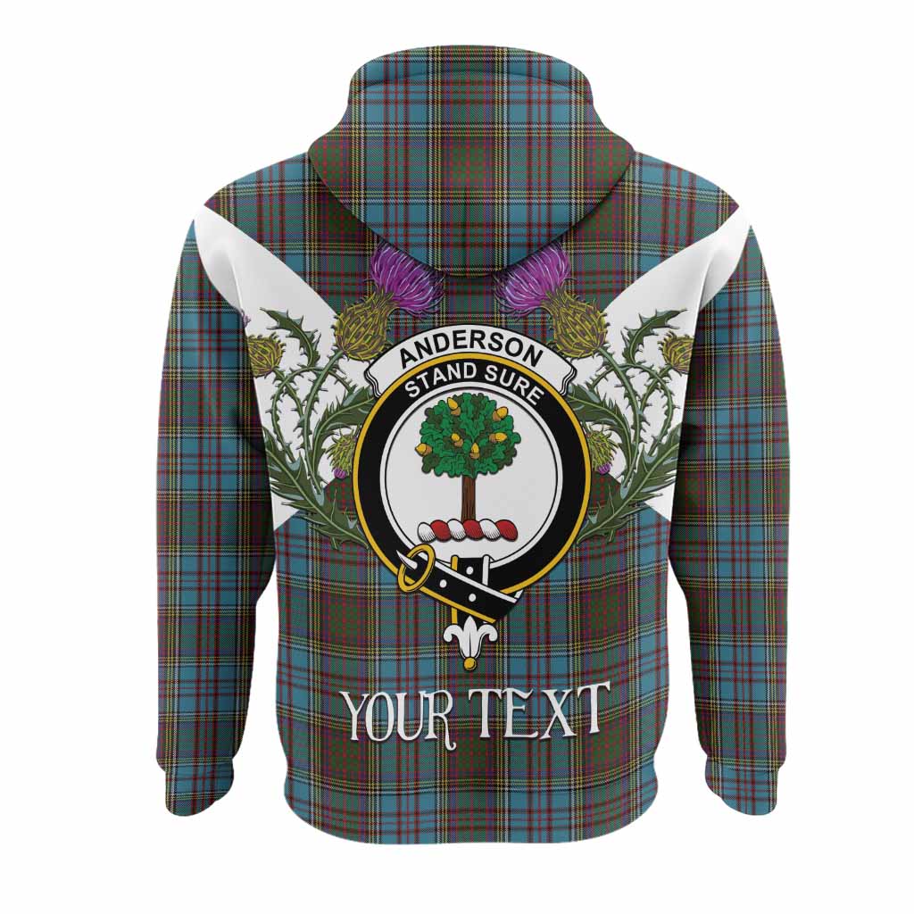 Anderson Tartan Family Crest Hoodie Scottish Burns Night Thistle Floral