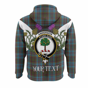 Anderson Tartan Family Crest Hoodie Scottish Burns Night Thistle Floral