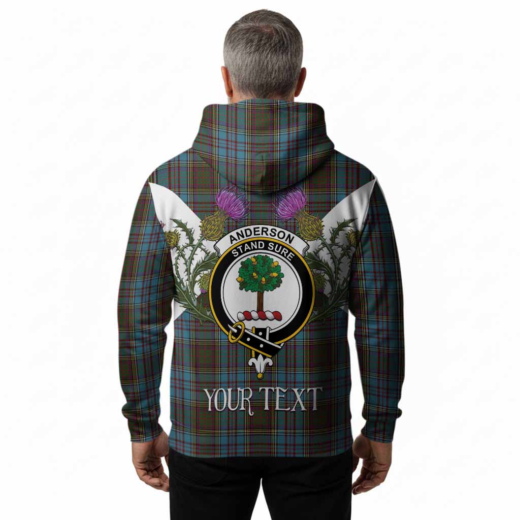 Anderson Tartan Family Crest Hoodie Scottish Burns Night Thistle Floral