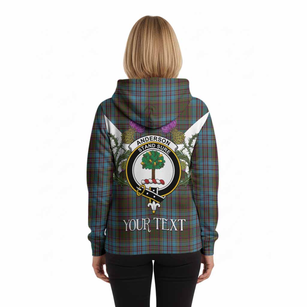 Anderson Tartan Family Crest Hoodie Scottish Burns Night Thistle Floral