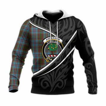 Anderson Tartan Family Crest Knitted Hoodie Celtic Scottish Thistle Floral - Tartan Vibes Clothing