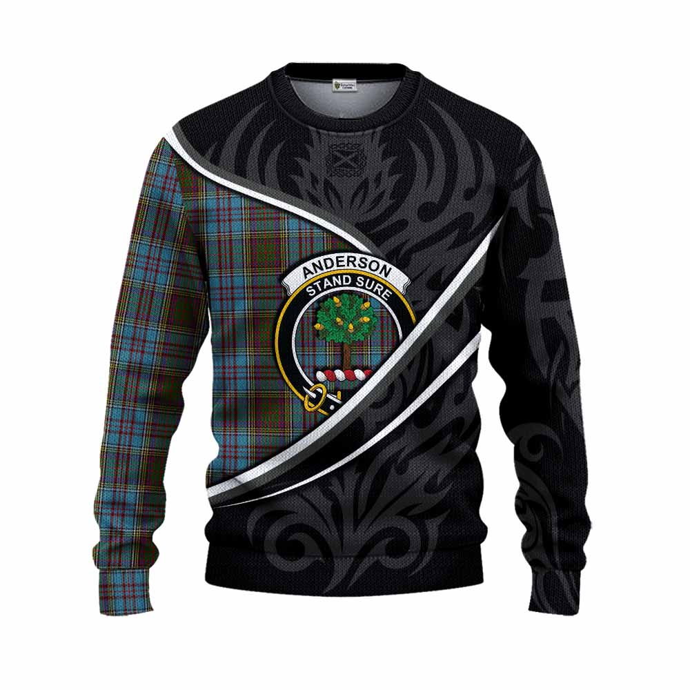 Anderson Tartan Family Crest Knitted Sweater Celtic Scottish Thistle Floral - Tartan Vibes Clothing