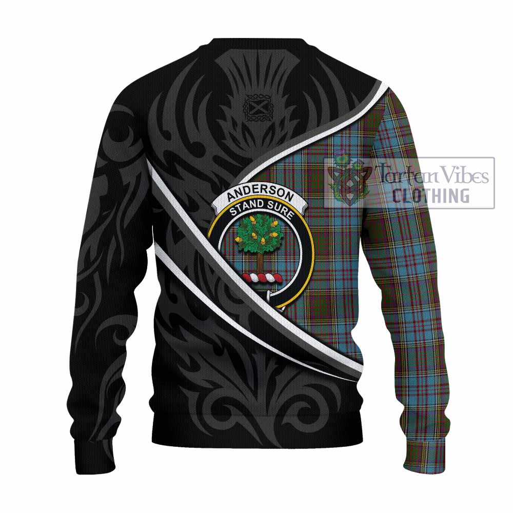Anderson Tartan Family Crest Knitted Sweater Celtic Scottish Thistle Floral - Tartan Vibes Clothing