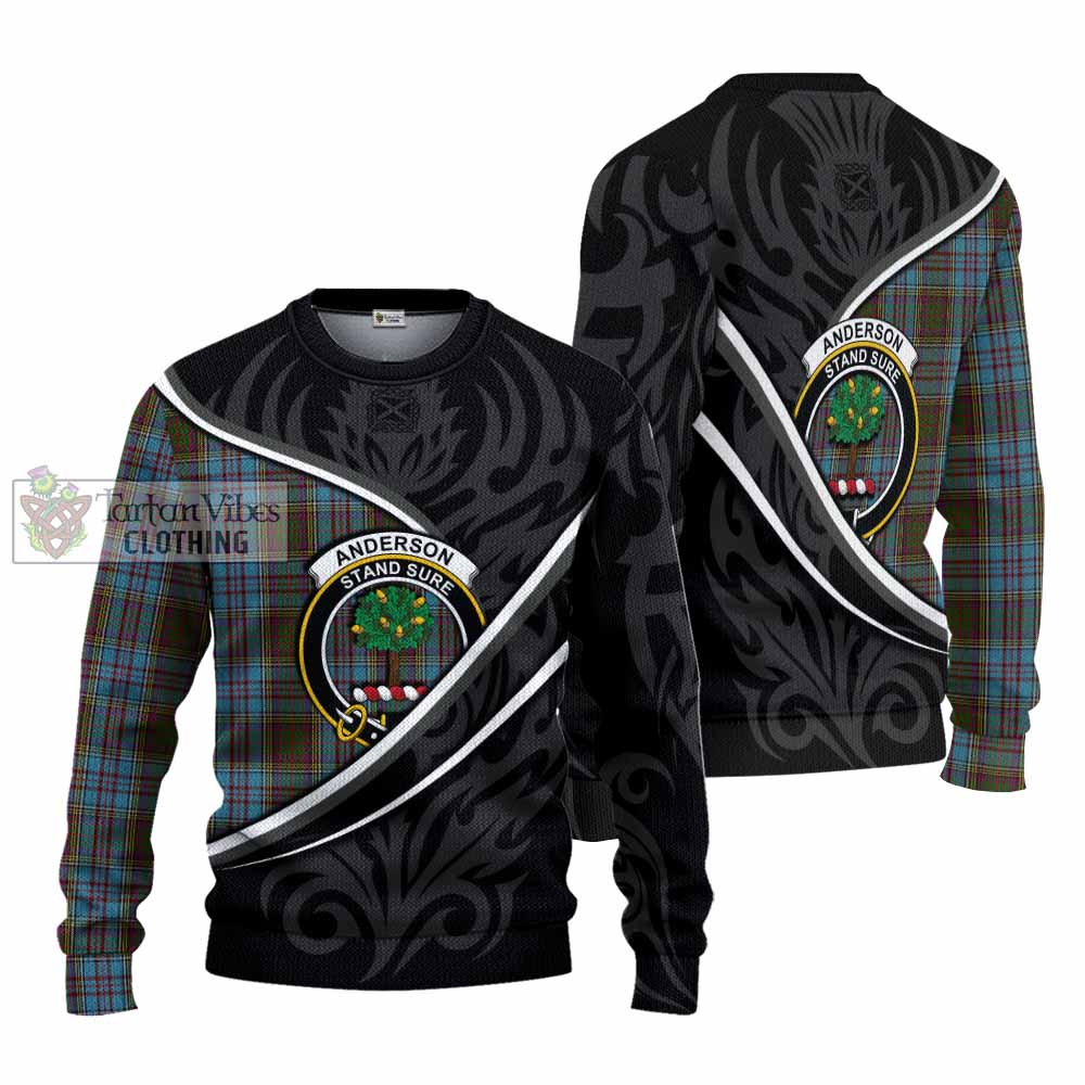 Anderson Tartan Family Crest Knitted Sweater Celtic Scottish Thistle Floral - Tartan Vibes Clothing