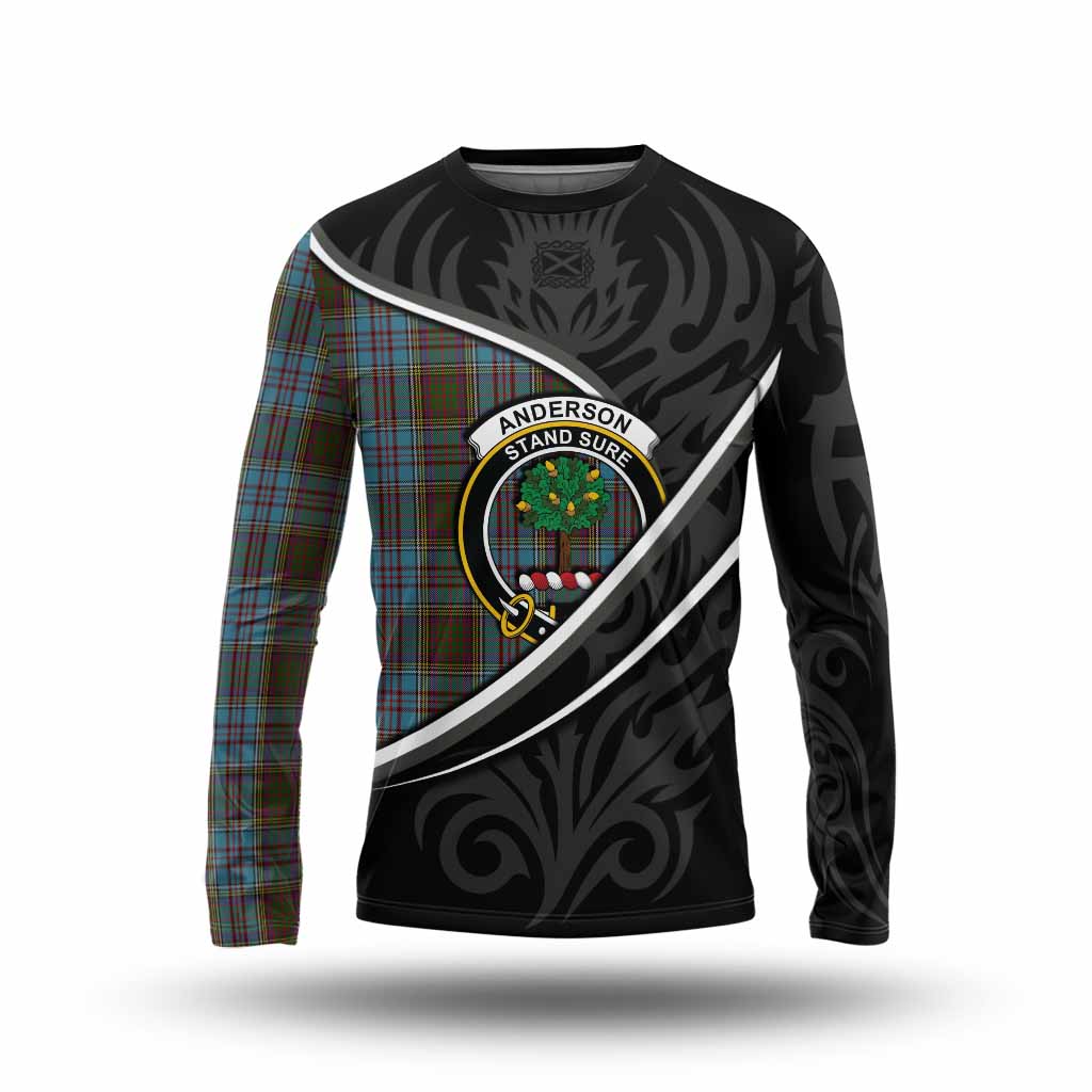 Anderson Tartan Family Crest Long Sleeve T-Shirt Celtic Scottish Thistle Floral - Tartan Vibes Clothing