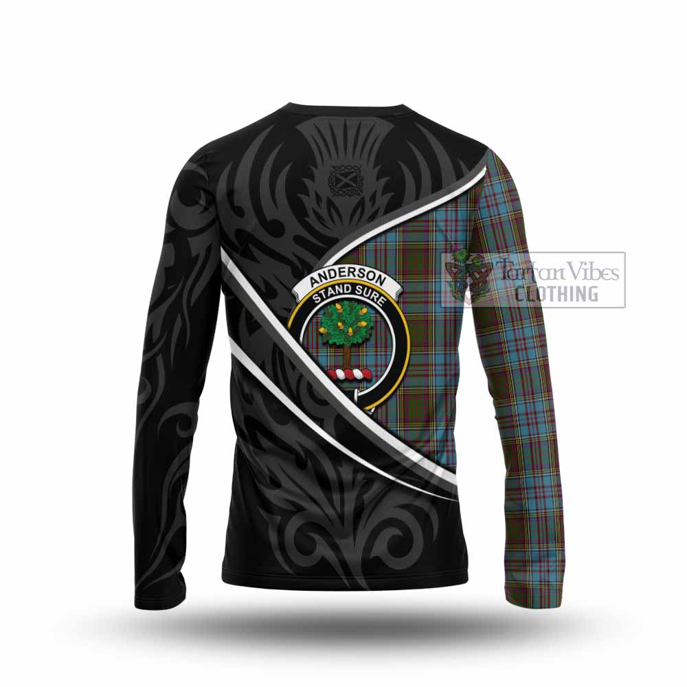 Anderson Tartan Family Crest Long Sleeve T-Shirt Celtic Scottish Thistle Floral - Tartan Vibes Clothing