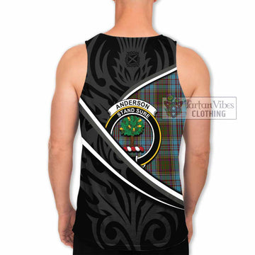 Anderson Tartan Family Crest Men Tank Top Celtic Scottish Thistle Floral - Tartan Vibes Clothing