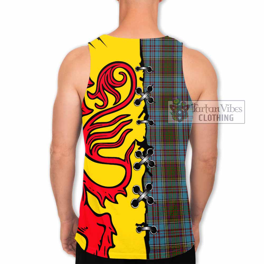 Anderson Tartan Family Crest Men Tank Top Lion Rampant Honor - Tartan Vibes Clothing