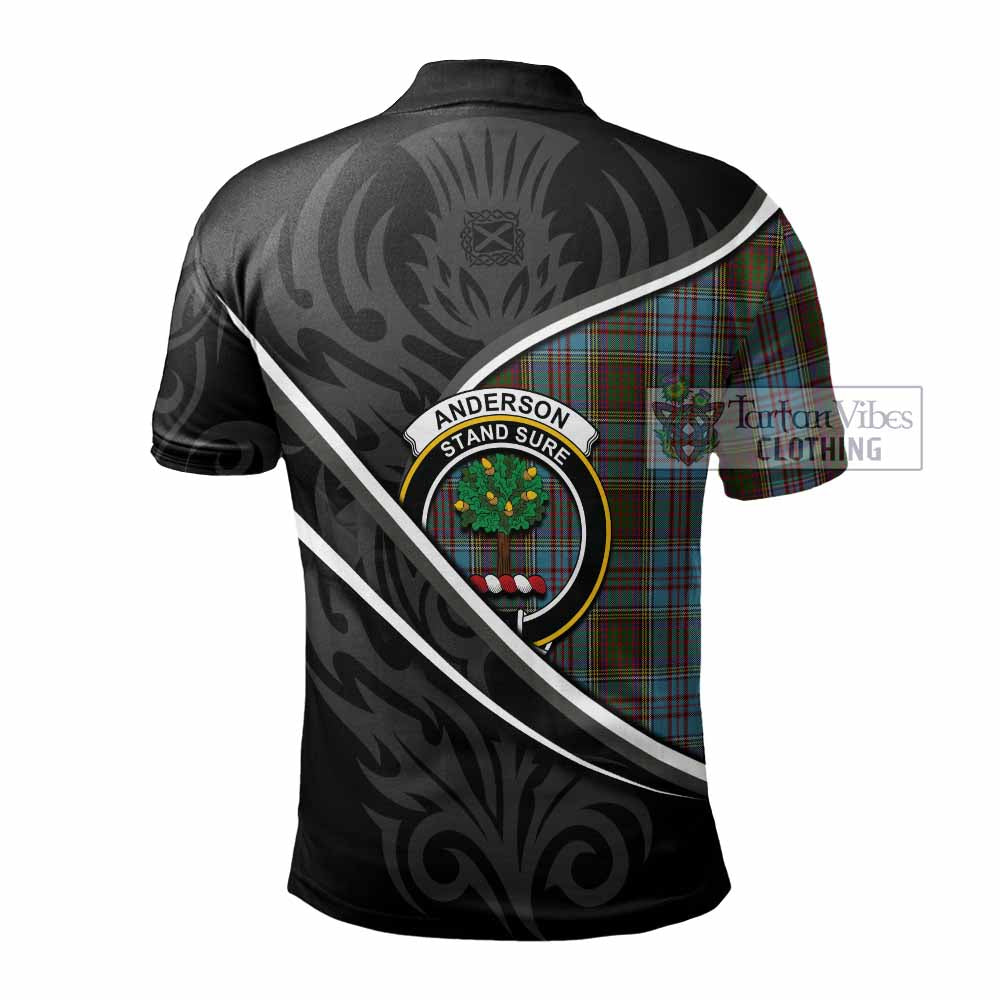 Anderson Tartan Family Crest Polo Shirt Celtic Scottish Thistle Floral - Tartan Vibes Clothing