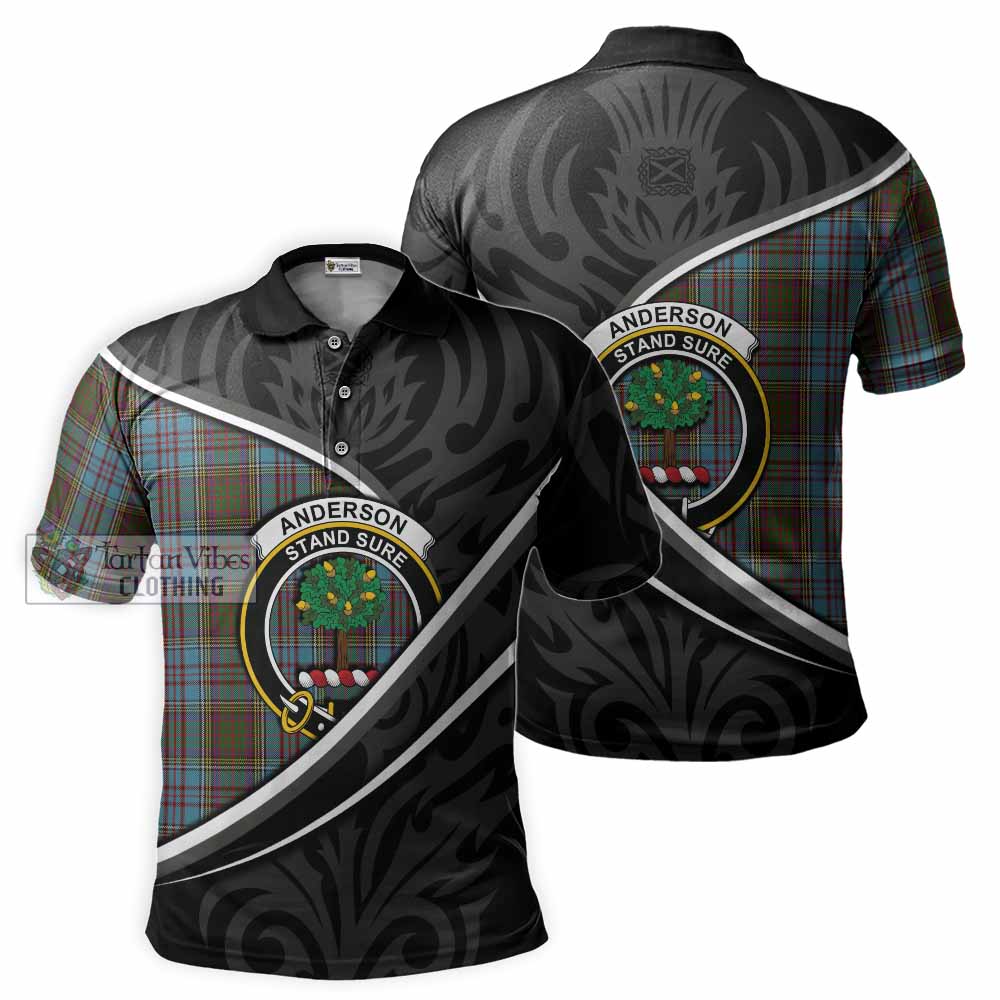 Anderson Tartan Family Crest Polo Shirt Celtic Scottish Thistle Floral - Tartan Vibes Clothing
