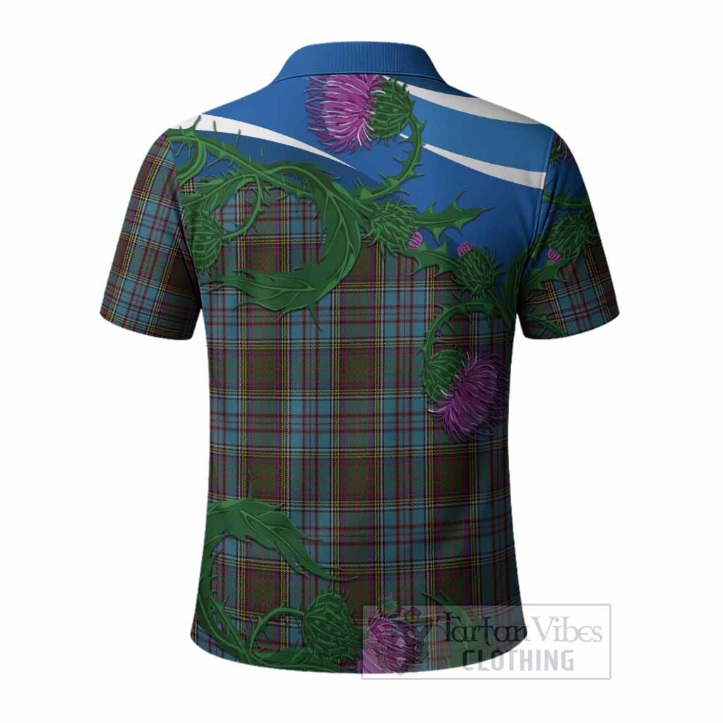 Anderson Tartan Family Crest Polo Shirt Thistle in Minimalism