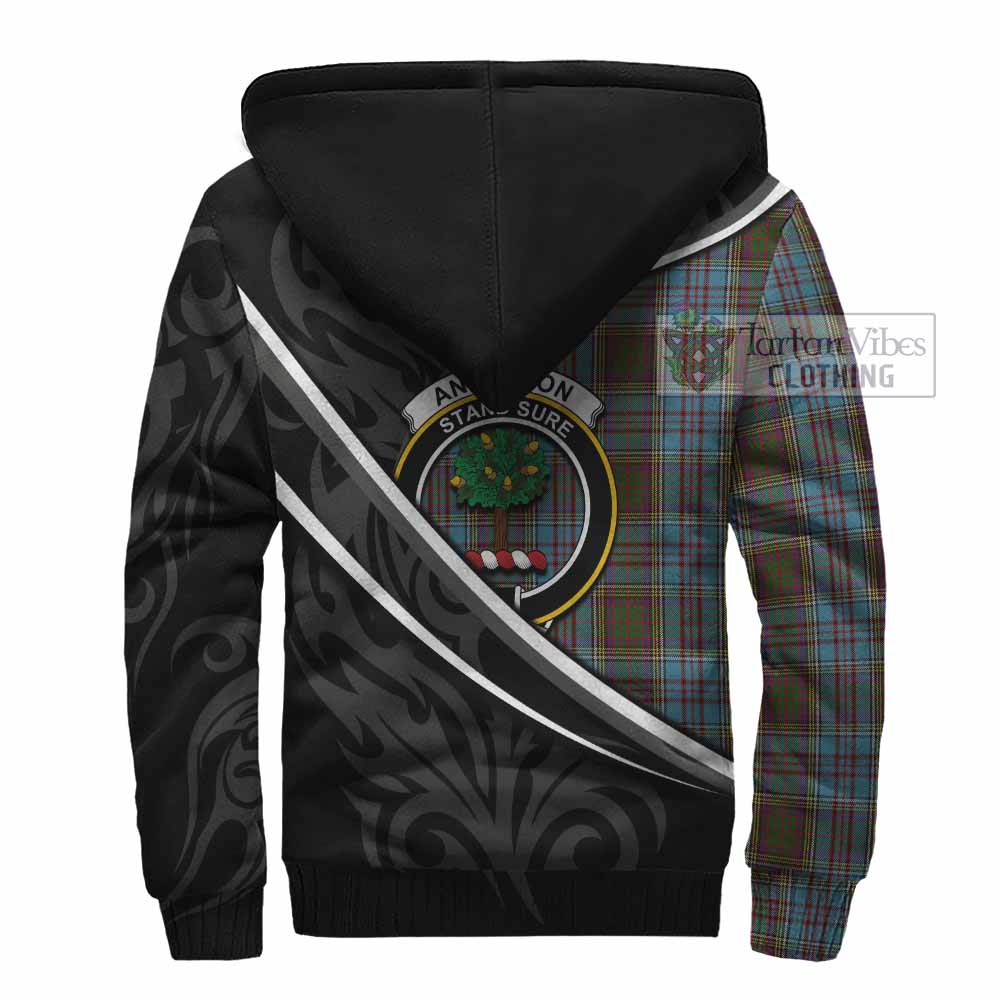 Anderson Tartan Family Crest Sherpa Hoodie Celtic Scottish Thistle Floral - Tartan Vibes Clothing