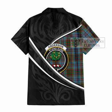 Anderson Tartan Family Crest Hawaiian Shirt Celtic Scottish Thistle Floral