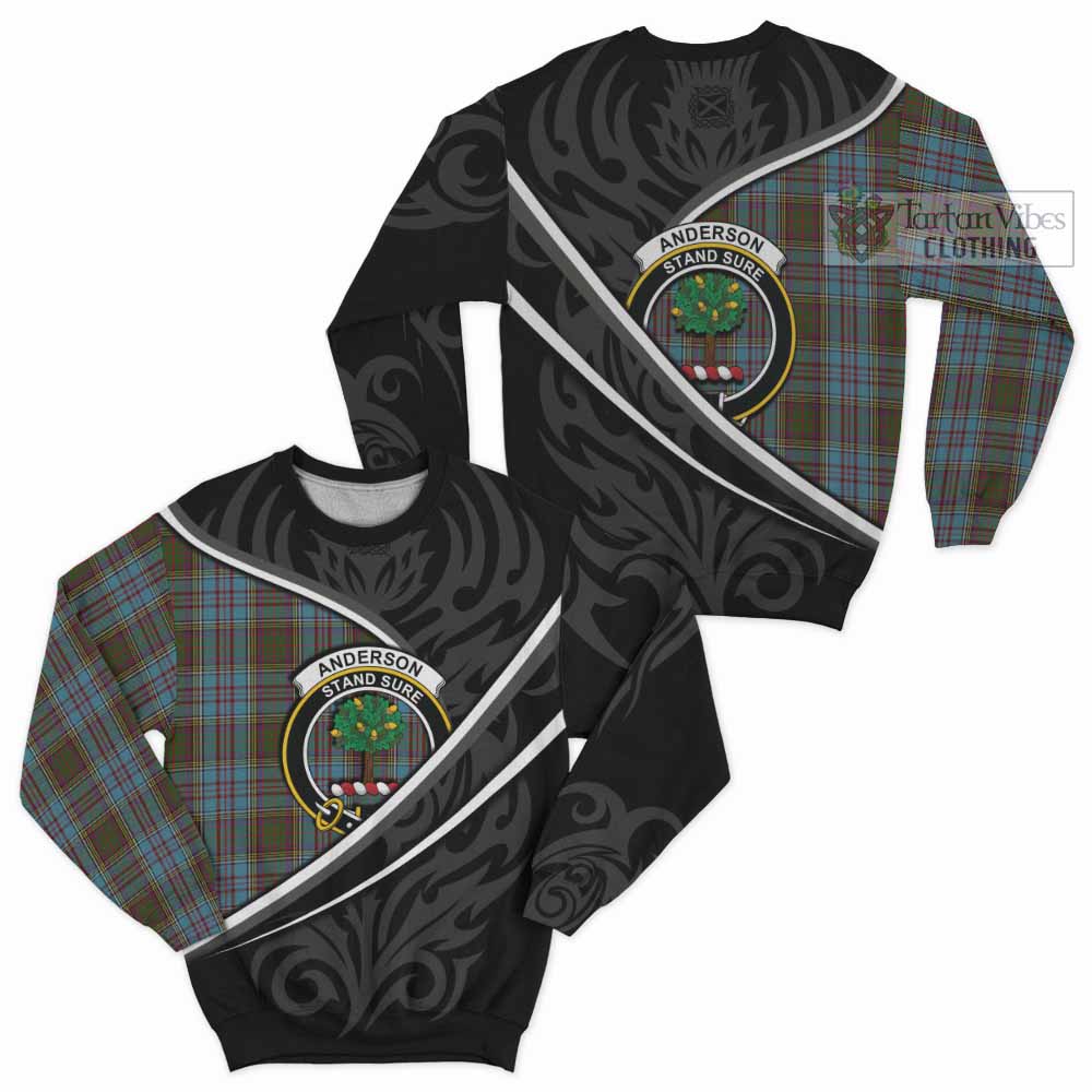 Anderson Tartan Family Crest Sweatshirt Celtic Scottish Thistle Floral - Tartan Vibes Clothing