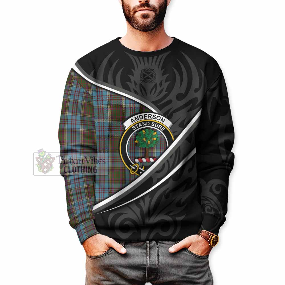Anderson Tartan Family Crest Sweatshirt Celtic Scottish Thistle Floral - Tartan Vibes Clothing