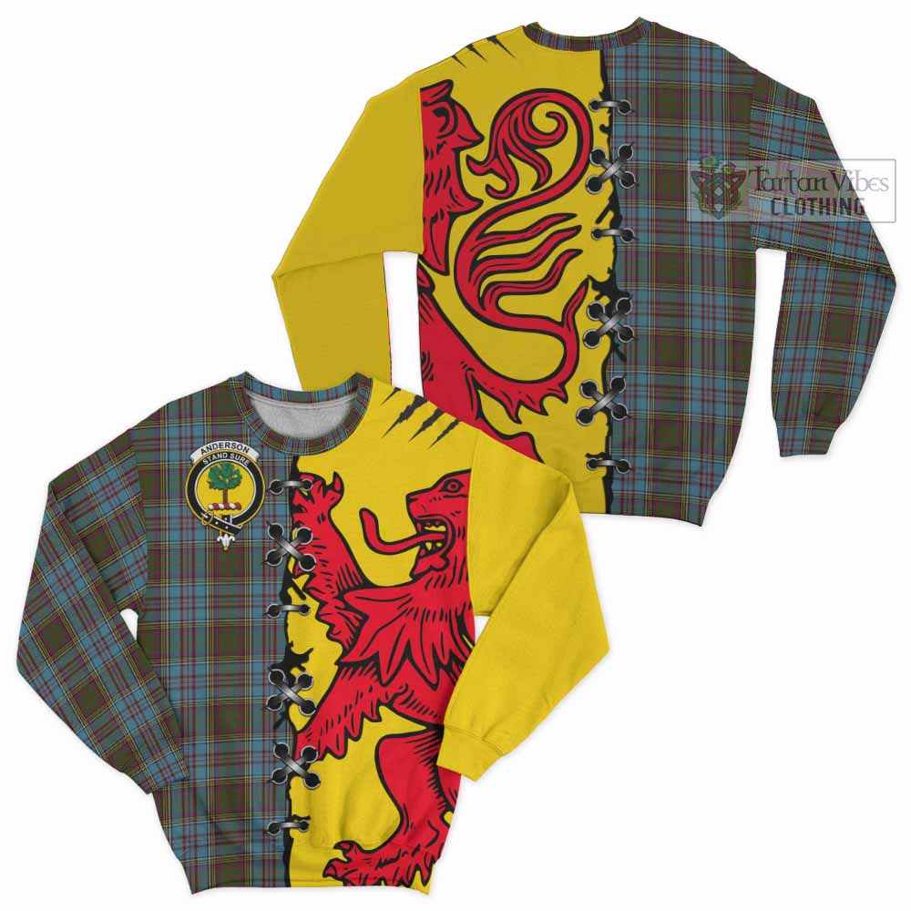 Anderson Tartan Family Crest Sweatshirt Lion Rampant Honor - Tartan Vibes Clothing