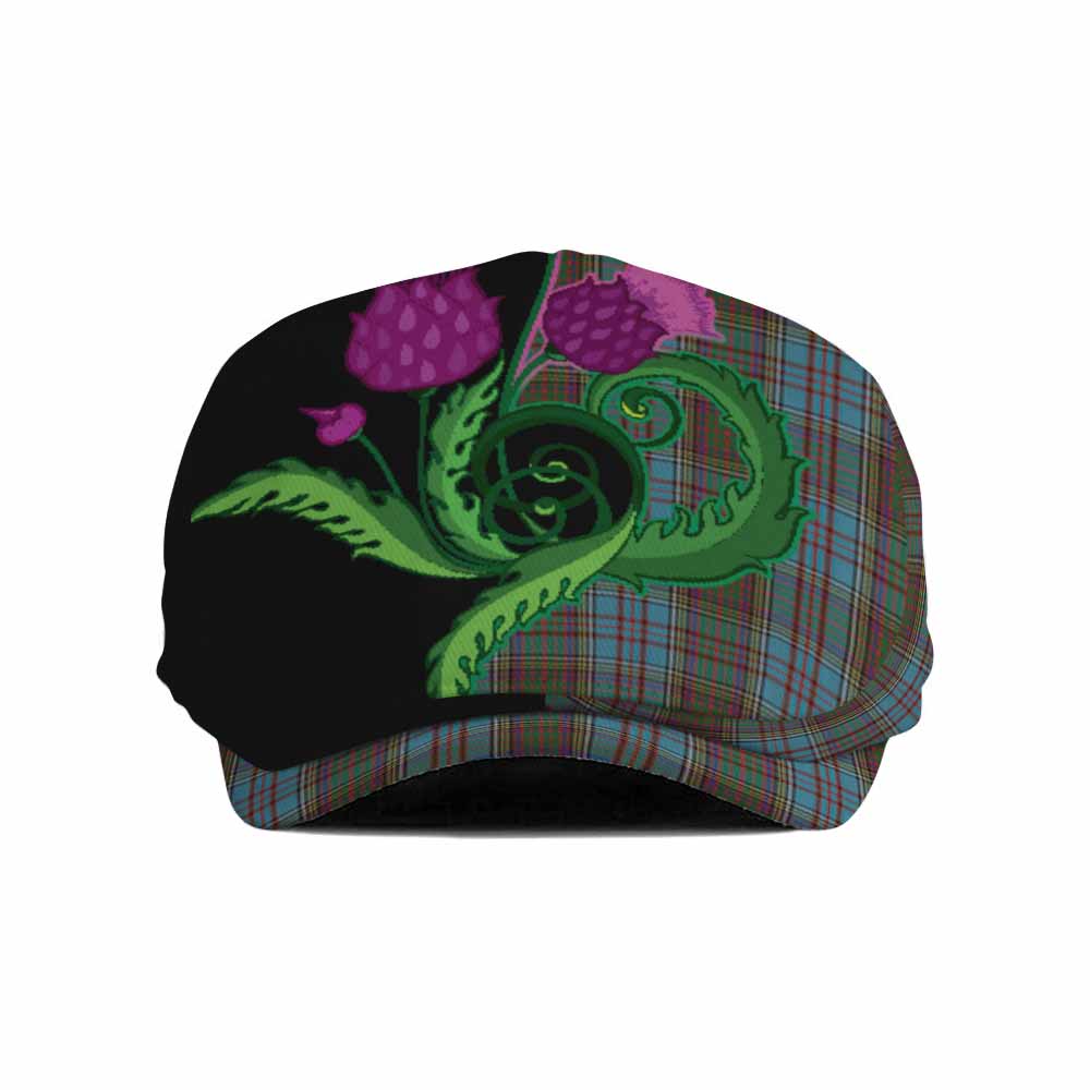 Anderson Tartan Flat Cap, Jeff Cap Traditional Scottish Thistle