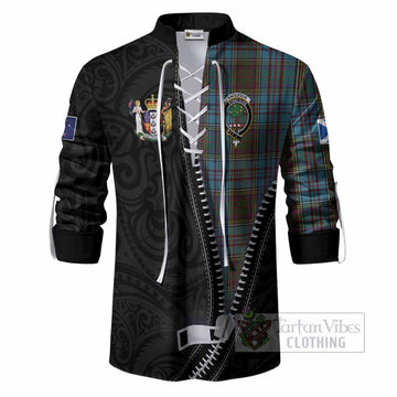 Anderson Tartan Ghillie Shirt New Zealand Pattern Unique Zipper Stylized