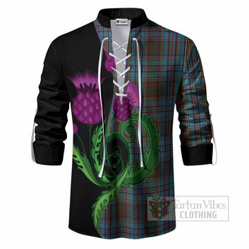 Anderson Tartan Ghillie Shirt Traditional Scottish Thistle