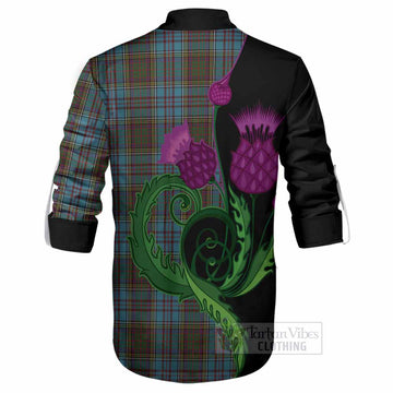 Anderson Tartan Ghillie Shirt Traditional Scottish Thistle