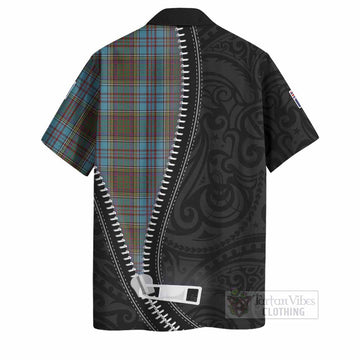 Anderson Tartan Hawaiian Shirt New Zealand Pattern Unique Zipper Stylized