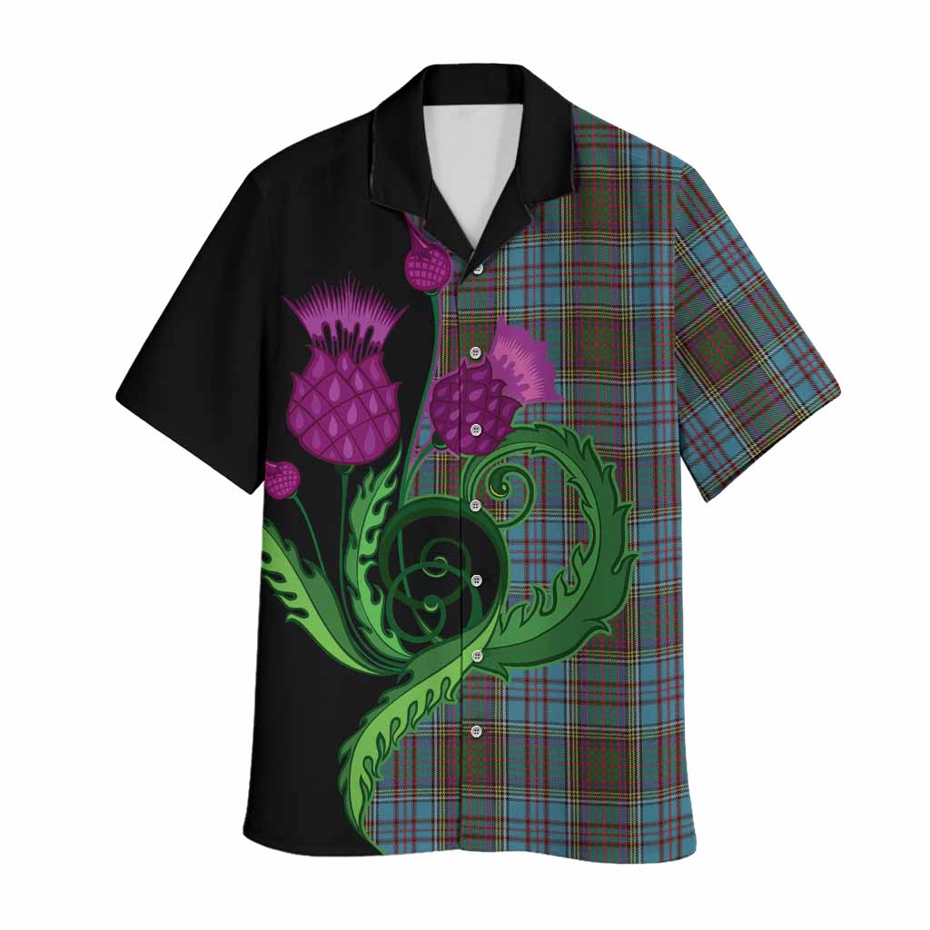 Anderson Tartan Hawaiian Shirt Traditional Scottish Thistle