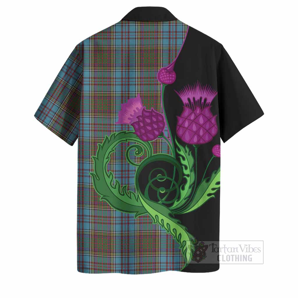 Anderson Tartan Hawaiian Shirt Traditional Scottish Thistle