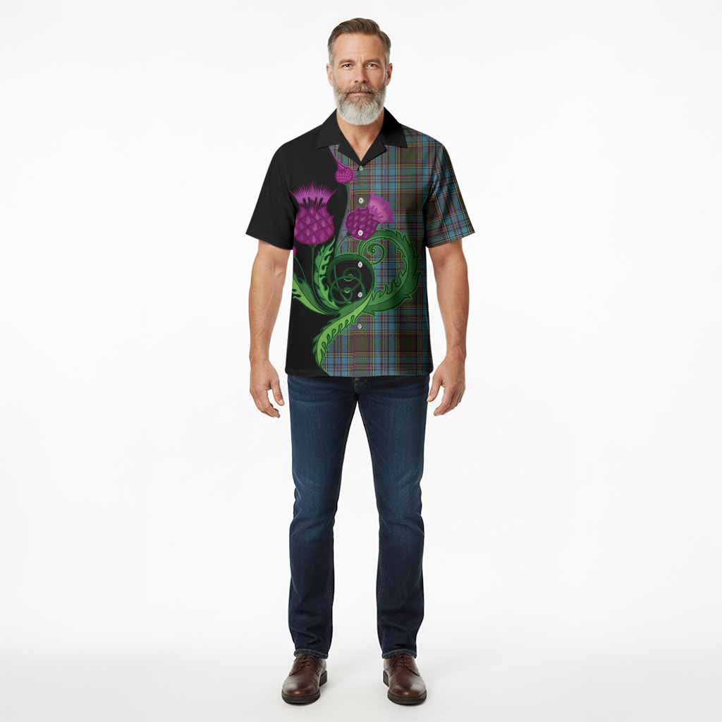 Anderson Tartan Hawaiian Shirt Traditional Scottish Thistle