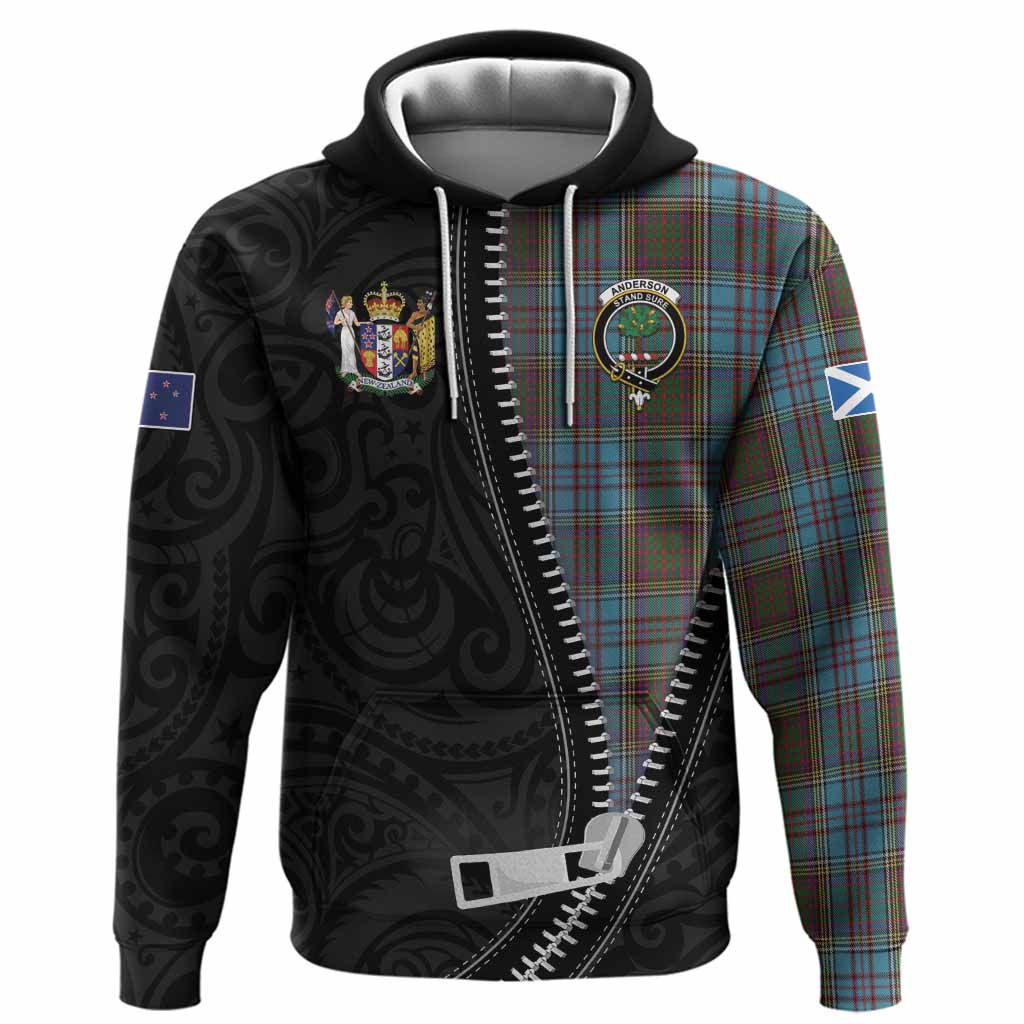 Anderson Tartan Hoodie New Zealand Pattern Unique Zipper Stylized