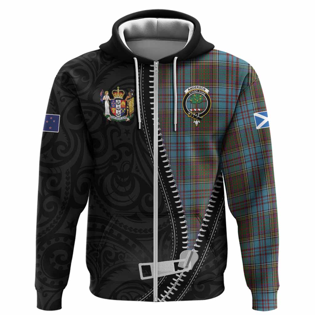 Anderson Tartan Hoodie New Zealand Pattern Unique Zipper Stylized