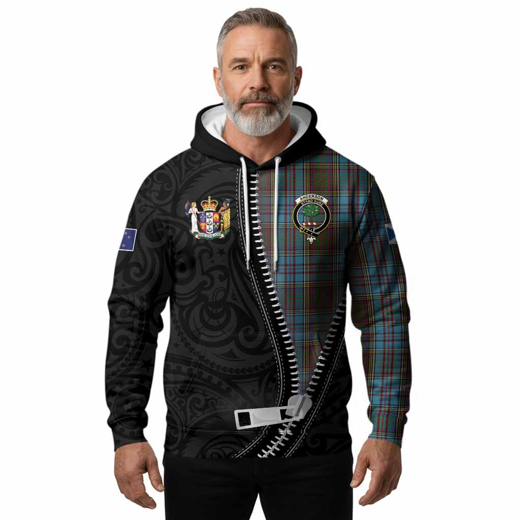 Anderson Tartan Hoodie New Zealand Pattern Unique Zipper Stylized