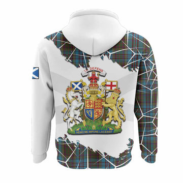 Anderson Tartan Hoodie with Family Crest and Lion Rampant Grunge Style