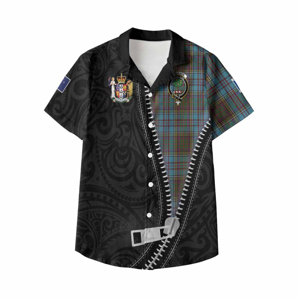 Anderson Tartan Kid Hawaiian Shirt New Zealand Pattern Unique Zipper Stylized