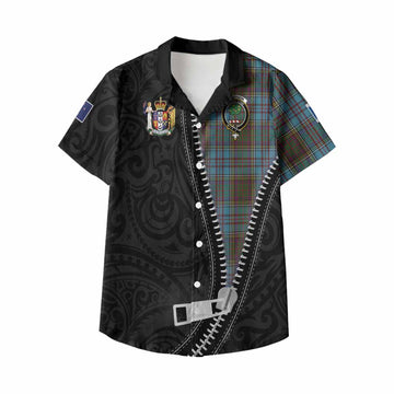Anderson Tartan Kid Hawaiian Shirt New Zealand Pattern Unique Zipper Stylized