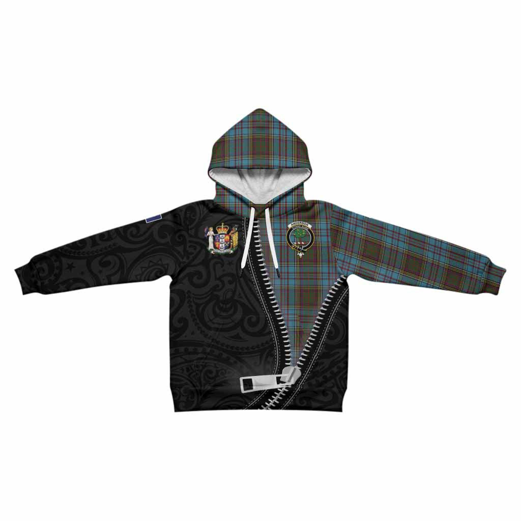Anderson Tartan Kid Hoodie New Zealand Pattern Unique Zipper Stylized