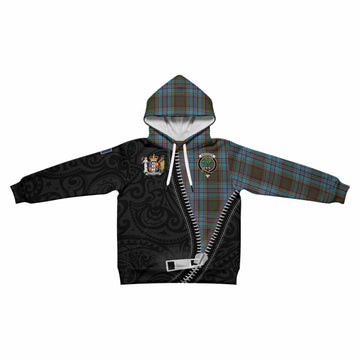 Anderson Tartan Kid Hoodie New Zealand Pattern Unique Zipper Stylized